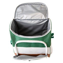 Sac a dos isotherme 600D vert/blanc/marron15L