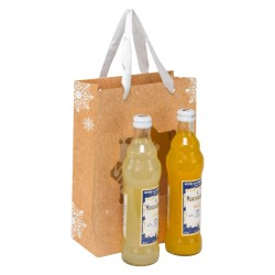 Sac en carton naturel deco flocon + fenetre