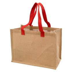 Sac jute deco biere + 2 anses orange