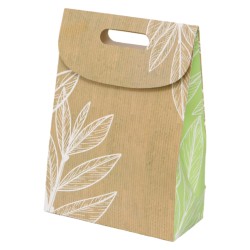 Pochette cadeau carton kraft Natural 19x9x27cm