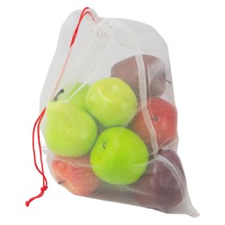 Filet pour fruits et legumes en  RPET avec cordon rouge 5KG