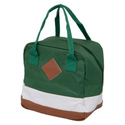 Sac isotherme 600D 3 bandes vert/blanc/marron 6L