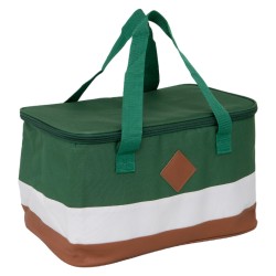 Sac isotherme 600D 3 bandes vert/blanc/marron 20L