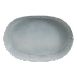 Corbeille ovale en metal aspect zinc motif poissons