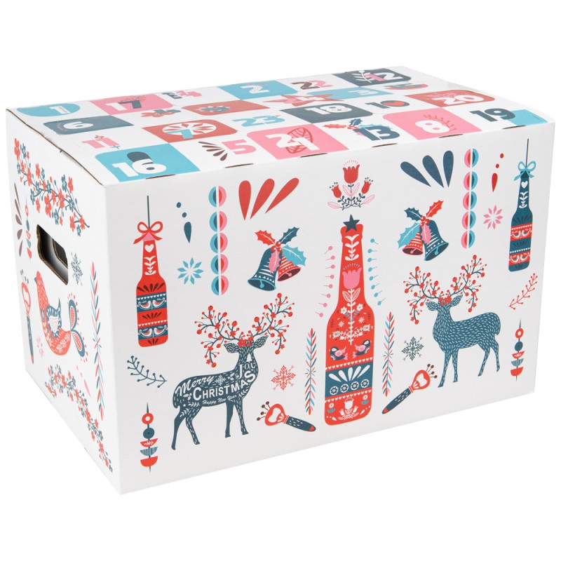 Calendrier de l'Avent Noel Scandinave 24 cases 