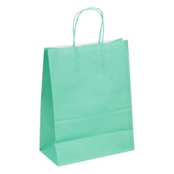 Sac papier kraft vert d'eau 34x14x39.5