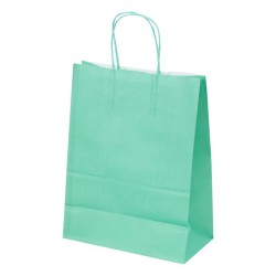 Sac papier kraft vert d'eau 34x14x39.5