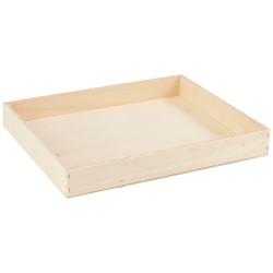 Corbeille rectangulaire en peuplier naturel 