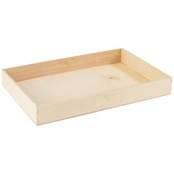 Corbeille rectangulaire en peuplier naturel 