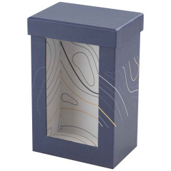 Coffret Carton Abysse Rectangulaire Bleu 11,5x8x17,5cm