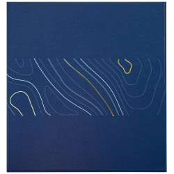 Boite Carton Carree Bleu Abysse 21x19,5x10,5 cm