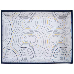 Corbeille Carton Rectangulaire Bleu Abysse 33x20x7cm