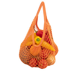 Sac filet en coton orange