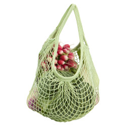 Sac filet en coton vert pale