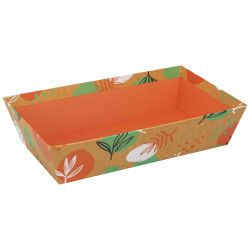 Corbeille Carton Rectangulaire Orange Canyon 33x20x7 cm