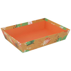 Corbeille Carton Rectangulaire Orange Canyon 36x27x7cm