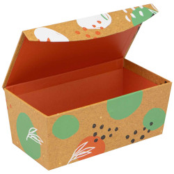 Boite Carton Rectangulaire Orange Canyon 22x12x9cm