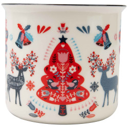 Mug Ceramique Blanc Scandinave 9,5x8,5cm 