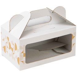 Box Carton Rectangulaire Fenetre Eclat d'Or 20x12x10 cm