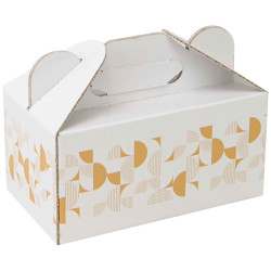 Box Carton Rectangulaire Fenetre Eclat d'Or 20x12x10 cm