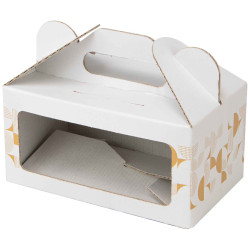 Box Carton Rectangulaire Fenetre Eclat d'Or 20x12x10 cm