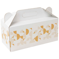 Box carton rectangulaire fenetre Eclat d'Or 32x15x15 cm