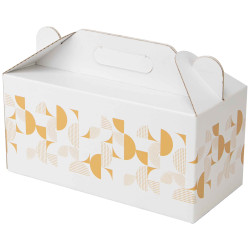 Box carton rectangulaire fenetre Eclat d'Or 32x15x15 cm