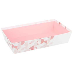 Corbeille carton rectangulaire rose Iconic 33x20x7cm 