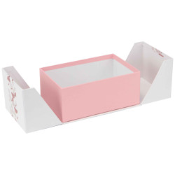 Boite carton double ouverture blanc Iconic 19x12,5x8cm