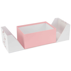 Boite carton double ouverture blanc Iconic 22,5x15,5x10 cm