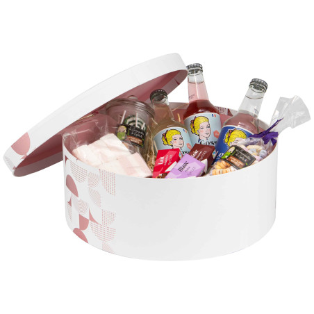 Boîte à Chapeau Luxe 26cm - Carton Fort Noir, Couvercle Cloche, Pour Cadeaux Élégants