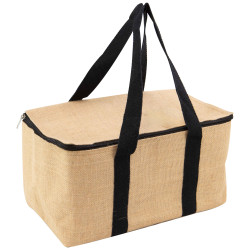 Sac isotherme rectangulaire jute beige 36x20x20cm