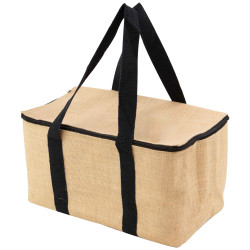 Sac isotherme rectangulaire jute beige 36x20x20cm