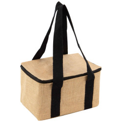 Sac isotherme rectangulaire jute beige 24x16x15cm