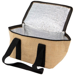 Sac isotherme rectangulaire jute beige 24x16x15cm