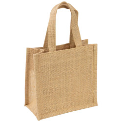 Sac jute naturel a fenetres Produits Regionaux 19x10x18/28cm