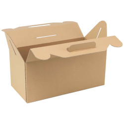 Box carton rectangulaire marron Kraft 32x15x15 cm