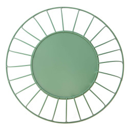 Corbeille metal verte ronde Sauvage 30x11cm