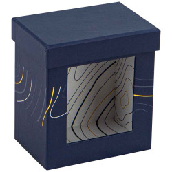Coffret Carton Rectangulaire Bleu Abysse 11,5x8x12,5cm