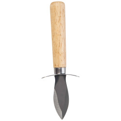 Couteau a Huitres Bois avec Support Marron 17x7,5cm