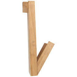 Couteau a Huitres Bois avec Support Marron 17x7,5cm