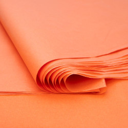 Papier de Soie Orange 75x50cm 