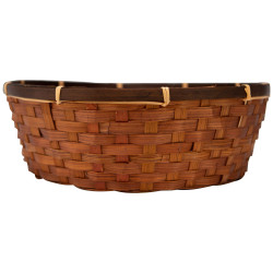 Corbeille Ronde Bambou Marron Rustique 34x11cm