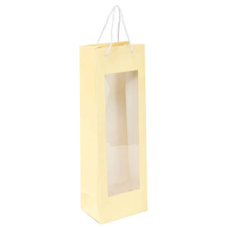 Sac carton 1 bouteille et fenetre Fresh Beer 12x8,5x36cm