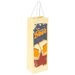 Sac carton 1 bouteille et fenetre Fresh Beer 12x8,5x36cm