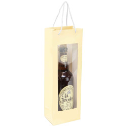 Sac carton 1 bouteille et fenetre Fresh Beer 12x8,5x36cm