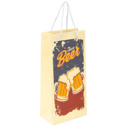 Sac carton 2 bouteilles et fenetre Fresh Beer 16,5x10x35cm