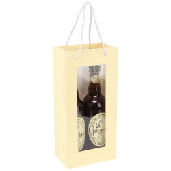 Sac carton 2 bouteilles et fenetre Fresh Beer 16,5x10x35cm