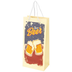 Sac carton 2 bouteilles et fenetre Fresh Beer 16,5x10x35cm