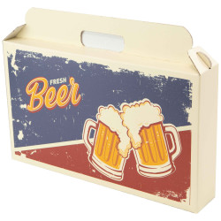 Coffret Carton rectangulaire Fresh Beer 43x7x25cm 